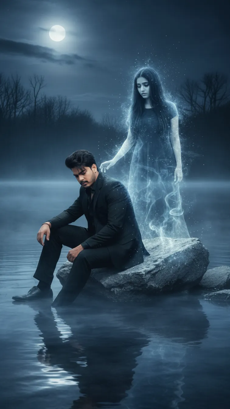 Cinematic Heartbroken Lake Night Scene - Nano Banana AI Prompt