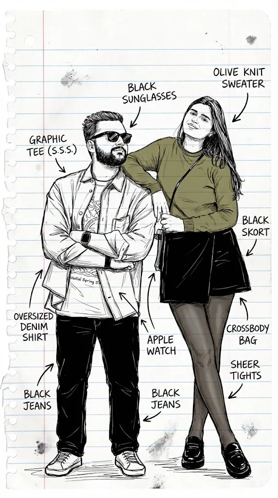 Fun OOTN Fashion Collage - Nano Banana AI Prompt