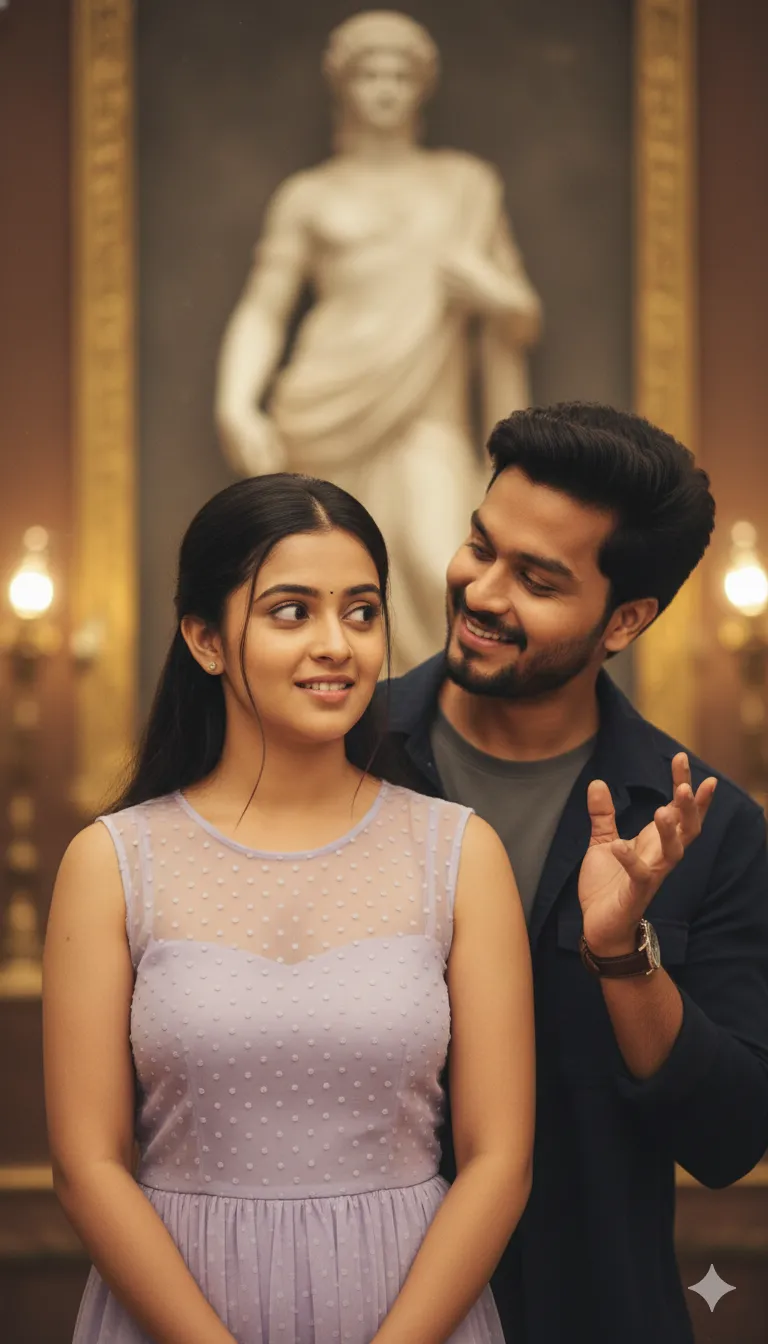 Romantic South Indian Couple in Golden Light - Nano Banana AI Prompt