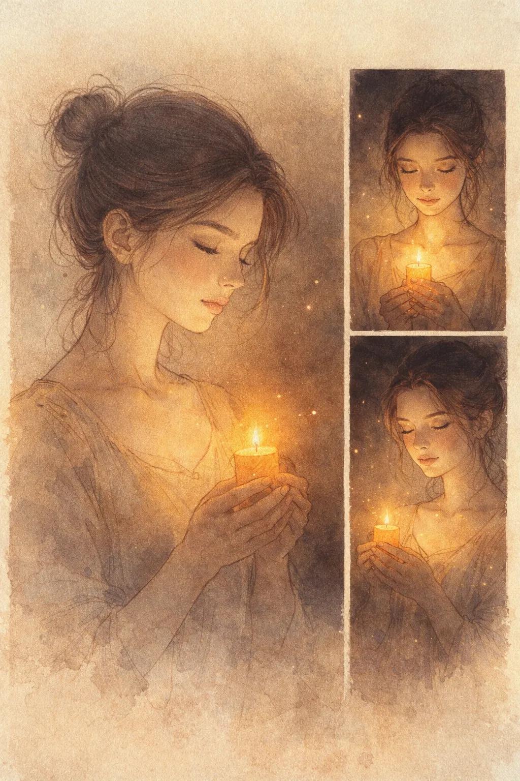 Candlelit Serenity Art - Nano Banana AI Prompt